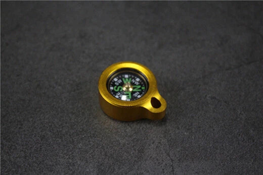 EDC 1 PC Mini Aluminum Alloy Polycarbonate Compass Camping Compass Pendant 07FC0E-D4 - KOEEK