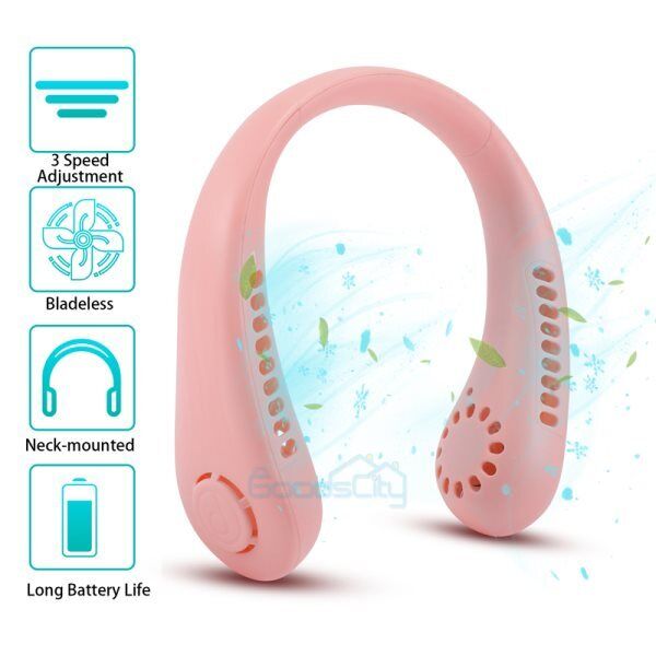 new USB Rechargeable Portable Hanging Neck Cooling Air Cooler Fan Air Conditioner