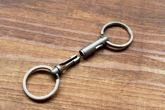 TC4 Titanium Insert Buckle Mini Portable Elastic Key Chain Key Ring Pendant EDC EDC - KOEEK