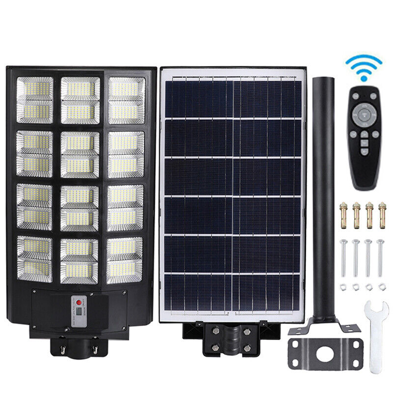 ny 10000000LM LED Solar Road Street Flood Light Utendørs Hage Hage Lampe Vanntett