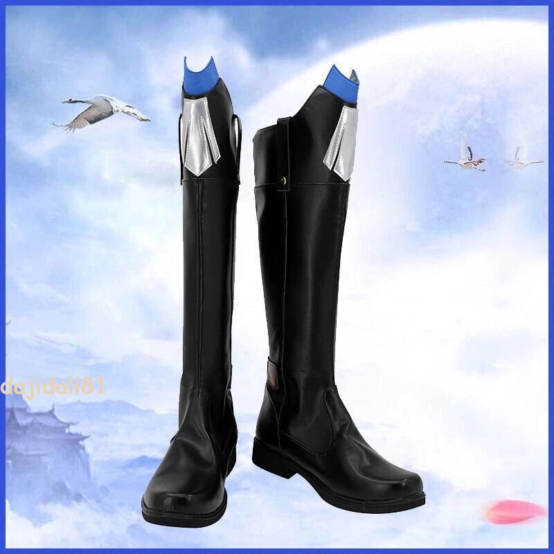 Customized Gepard Landau Shoes Honkai: Star Rail Men Cosplay Shoes Long Boots 07FC0E-D4 - KOEEK