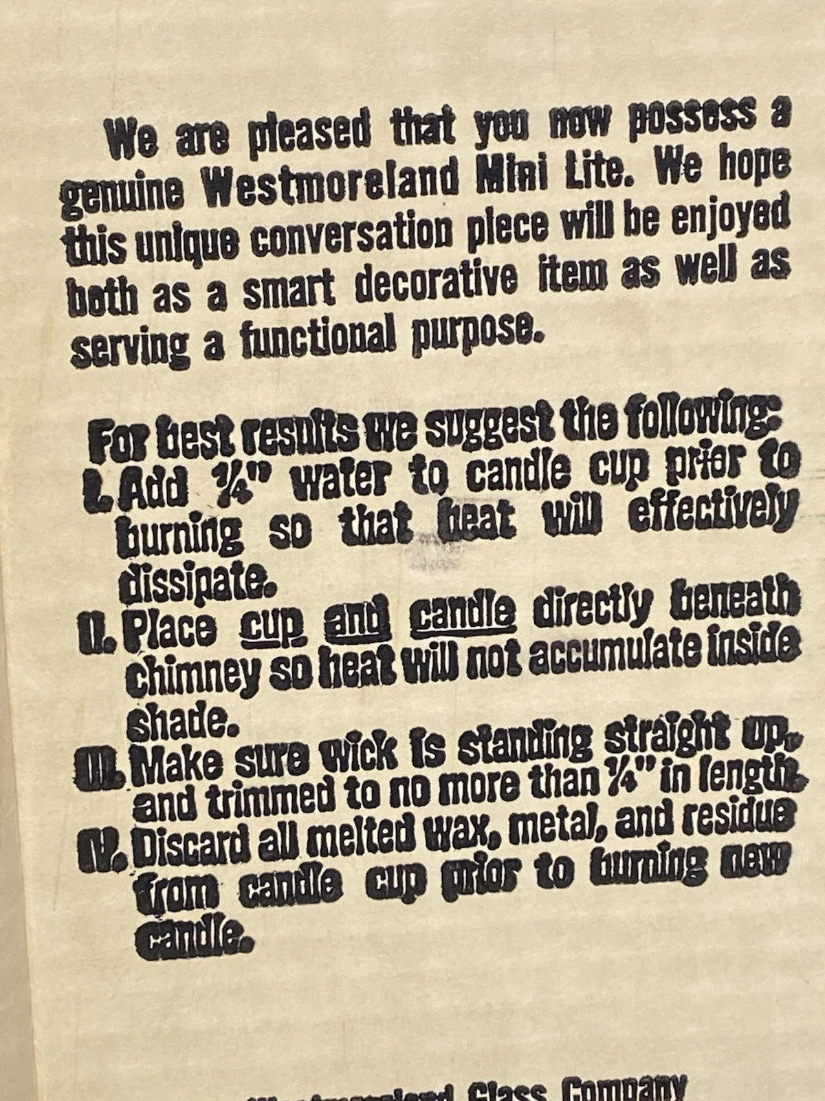 Westmoreland Glass Mini Candle Light Fairy Lamp Christmas Green Poinsettia WESTMORELAND - KOEEK