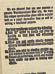 Westmoreland Glass Mini Candle Light Fairy Lamp Christmas Green Poinsettia WESTMORELAND - KOEEK