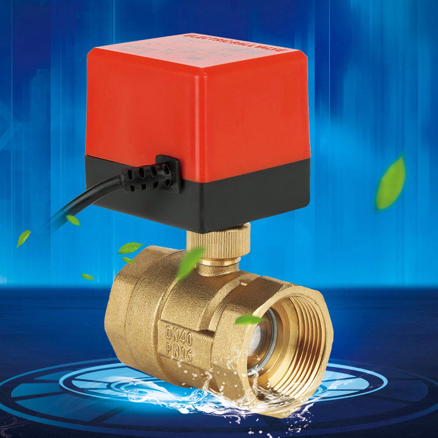 new DC 24V 2 Way 3 Wires Brass Motorized Ball Valve Electrical Valve DN40 G1-1/2 koeek - KOEEK