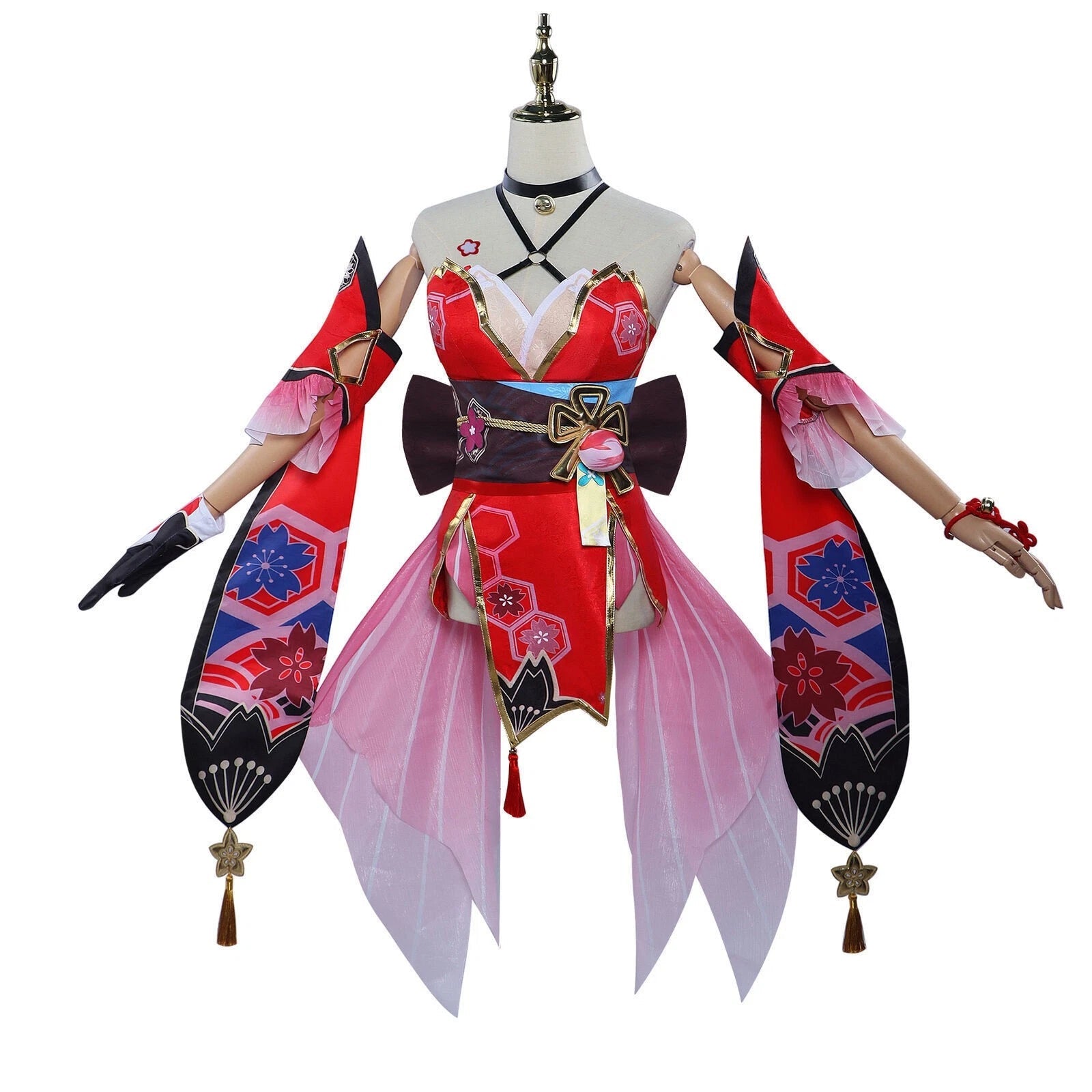 Sparkle Cosplay Dress Anime Honkai Star Rail Sparkle Costume Mask Wig Full Set 07FC0E-D4 - KOEEK