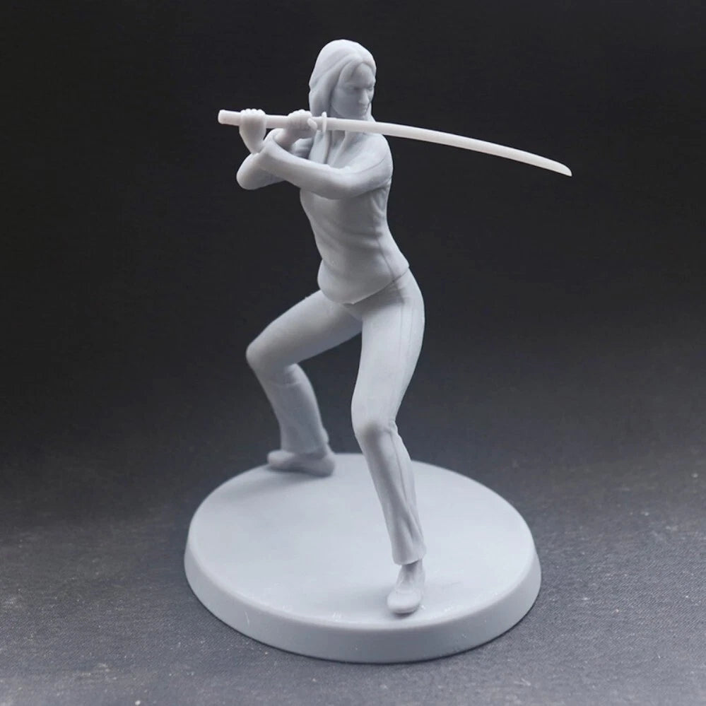 1/24 resin figures model 3D print of female assassins in movie roles Unassembled 07FC0E-D4 - KOEEK