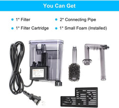 new Aquarium Hang On Filter Small Fish Tank Hanging DTXP-03B (3 to 10 gallons) 07FC0E-D4 - KOEEK