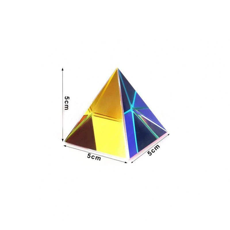 Optical Prism Pyramid Beautiful Decorations 50mm Christmas Cmy Cube Gift 07FC0E-D4 - KOEEK