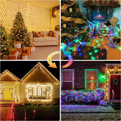 "Outdoor String Net Lights Mesh Fairy Christmas and Halloween Lights for Bushes 07FC0E-D4 - KOEEK