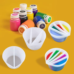 new 4 Styles Split Cups Paint Pouring Paint Aromatherapy Melting Wax Pouring Cup HGF koeek - KOEEK