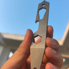 Compact TC4 Titanium alloy EDC Multi Tool with Wrench Screwdriver Pry Bar 07FC0E-D4 - KOEEK