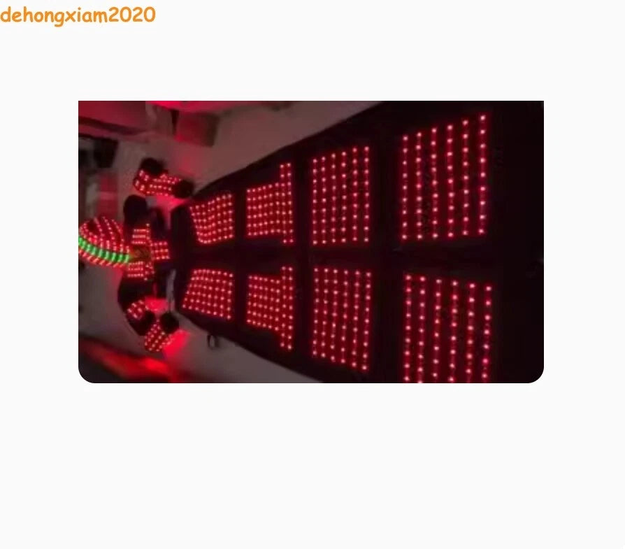 7 Color LED Change Robot Costume Clothing Suit Illuminated Dance Remote Control 07FC0E-D4 - KOEEK