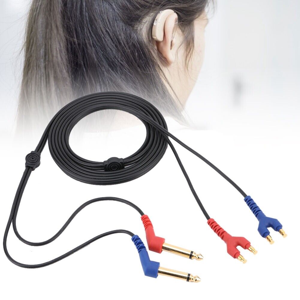 new 2m Headset Cable Wire for Headphone  Conduction Audiometer Hearing Tester koeek - KOEEK