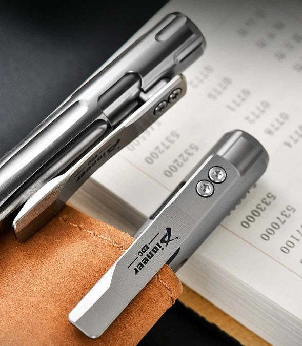 Titanium Alloy Pocket Ballpoint Pen Office Signature Pen Student Stationery 07FC0E-D4 - KOEEK