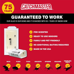 new Catchmaster Mouse and Insect Glue Boards, 75-Pack Traps Indoor white CATCHMASTER - KOEEK