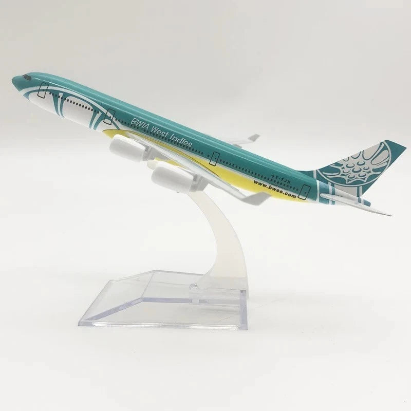 1/400 Airbus A340 Caribbean Airlines Diecast Solid Model 16cm  Aircraft 07FC0E-D4 - KOEEK