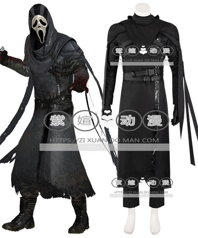 Cosplay The Ghost Face Cosplay Halloween Costume Set Cos Devil Face Outfit Gift 07FC0E-D4 - KOEEK