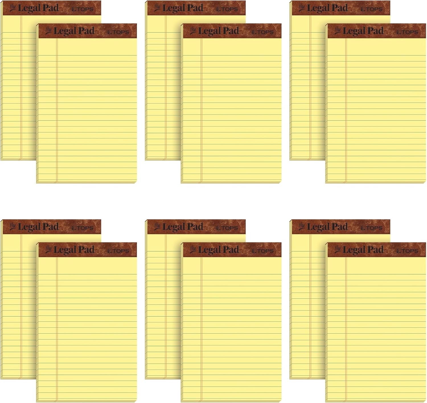 new TOPS 5 x 8 Legal Pads, 12 Pack, The Pad , Narrow 5 x 8, Canary TOPS - KOEEK