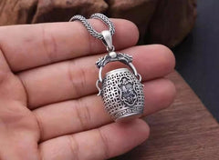 Double Happiness Lucky Ghau Box Pendant Openable Amulet Necklace Vintage Chinese 07FC0E-D4 - KOEEK