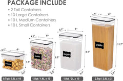 32-Piece Sealed Food Storage Container Set, BPA-Free 32 Labels 07FC0E-D4 - KOEEK