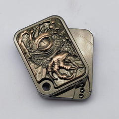 3D Dragon Embossed Fidget Slider Zinc Alloy Stress Relief Fidget EDC Toys Gift 07FC0E-D4 - KOEEK