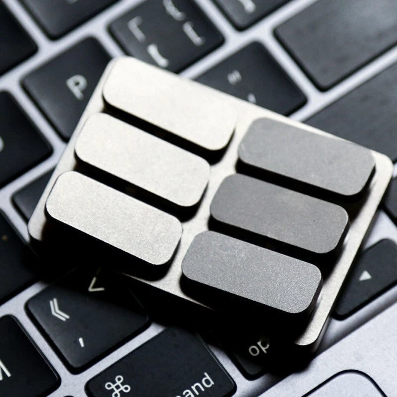 6 Keys 9 Keys Piano Key Fidget Toy Creative Stainless Steel Seesaw Fidget Slider 07FC0E-D4 - KOEEK