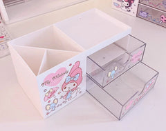 My Melody Desk Jewelry Storage Box Organizer Case Stationery Pen Holder White 07FC0E-D4 - KOEEK