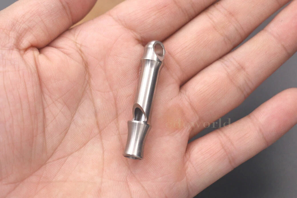 TC4 Outdoor Titanium Whistle Necklace Lanyard EDC Survival Key chain Tool W-35T 07FC0E-D4 - KOEEK
