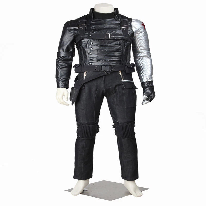 Cosplay Captain America Winter Soldier Bucky Costumes Full Set Armor Halloween 07FC0E-D4 - KOEEK