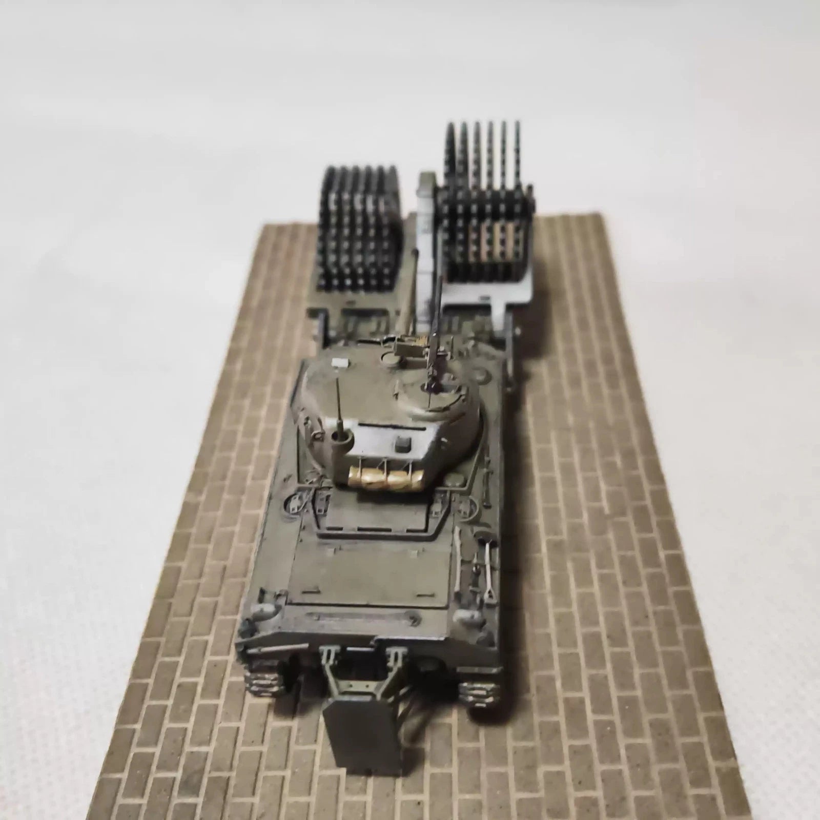 Hand Made 1/72 Scale U.S. Sherman T1E6 Mine-sweeping Tank Resin Painting Model 07FC0E-D4 - KOEEK