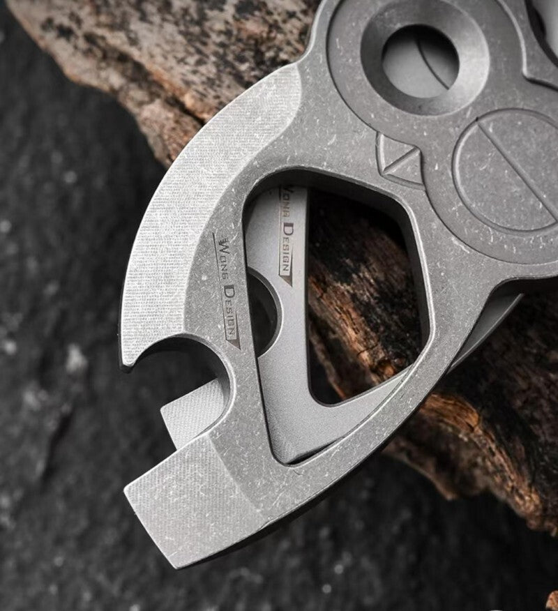 Titanium Alloy Bottle Opener Pry Bar Crowbar Portable Keychain EDC Multi Tools 07FC0E-D4 - KOEEK