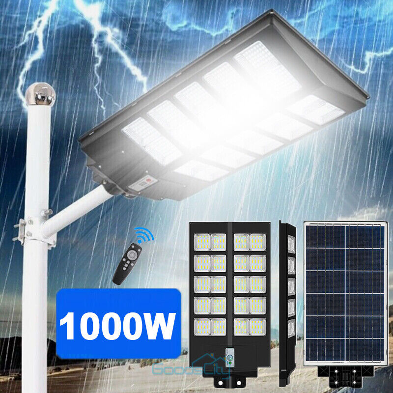 ny kommerciel LED Solar Street Flood Light Udendørs Dusk To Dawn Big Road Væglampe