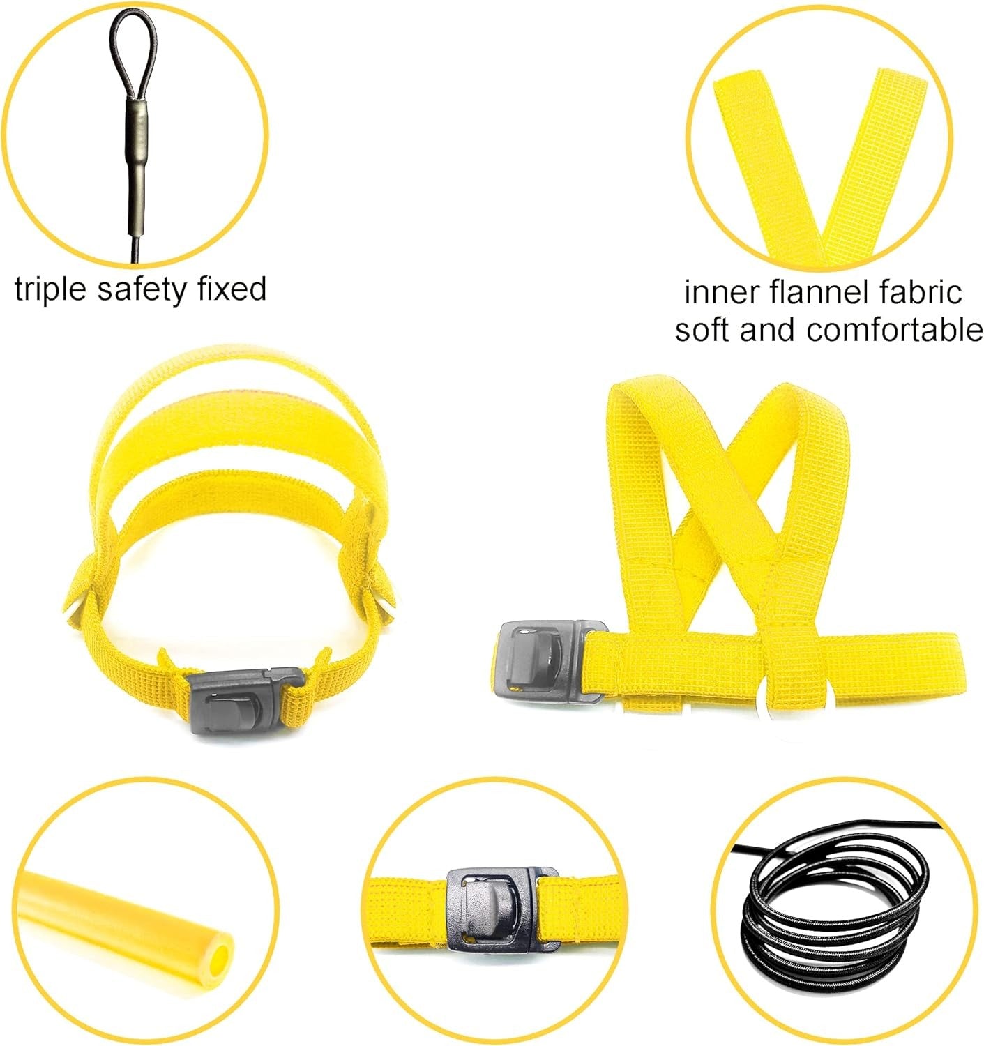 new Bird Harness with Buckle Clip and a Leash, Easy to Wear for S, Yellow 07FC0E-D4 - KOEEK