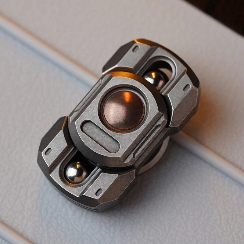 Zirconium Alloy + Brass Marching Robot Finger Gyro Hand Fidget Spinner EDC Toys 07FC0E-D4 - KOEEK