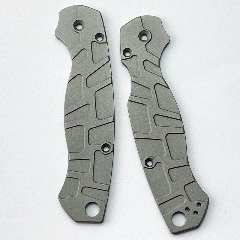 Aluminum Alloy Handle Scales Knife Grips Patch For Spyderco Paramilitary 2 C81 07FC0E-D4 - KOEEK