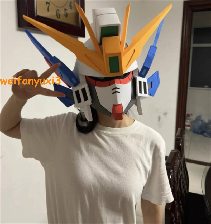 Endless Waltz Wing Gundam Zero Wearable Helmet Mask LED Light up Cosplay Props 07FC0E-D4 - KOEEK