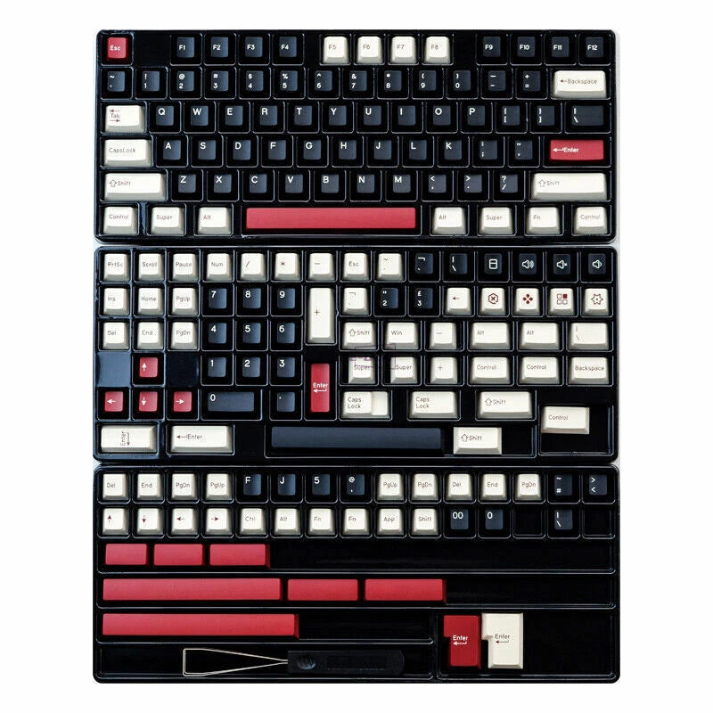 177 Keycaps Roman Keycap ISO ANSI Cherry  for Cherry MX Mechanical Keyboard 07FC0E-D4 - KOEEK