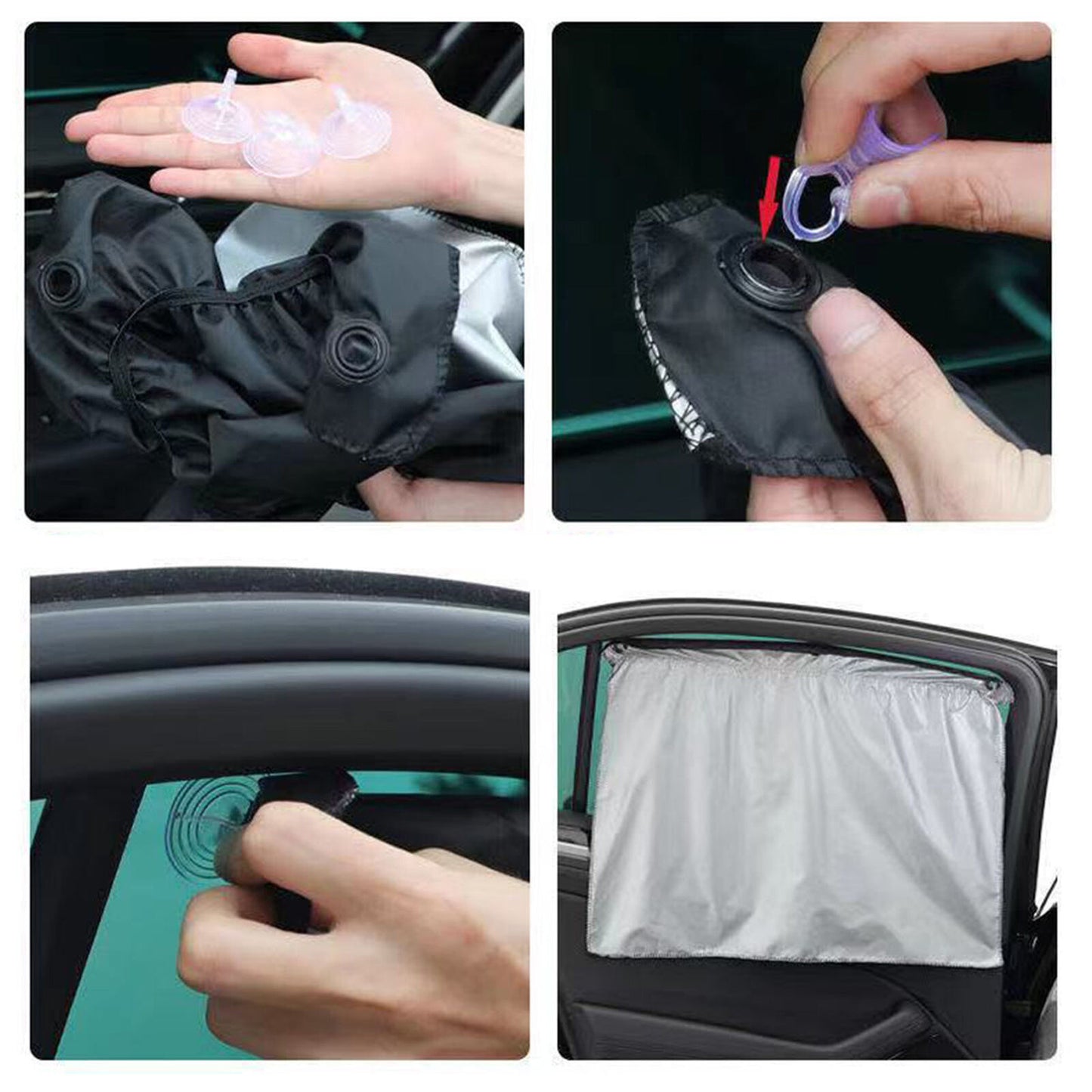 ny 4X Universal Car Side Window UV Protector Solskjerm dekker Gardin For Baby Kids