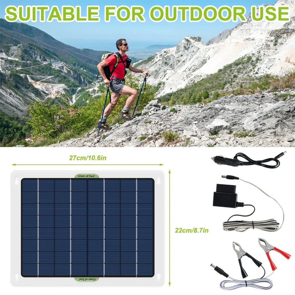 ny 50W Mono Solcellepanel Lading Camping Hjem Båt 100A Kontroller RV Hjem Bil Båt