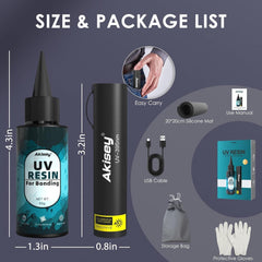 new UV Resin Kit with Light, 50g Rechargeable 395NM 50g, Black 07FC0E-D4 - KOEEK