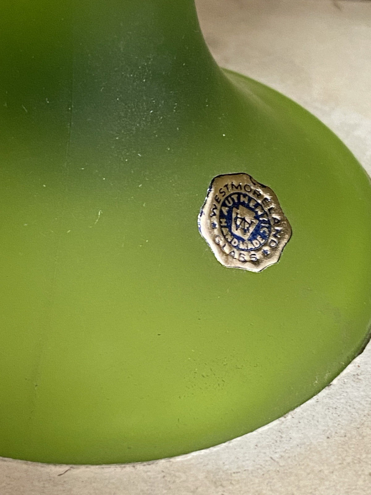 Westmoreland Glass Mini Candle Light Fairy Lamp Christmas Green Poinsettia WESTMORELAND - KOEEK