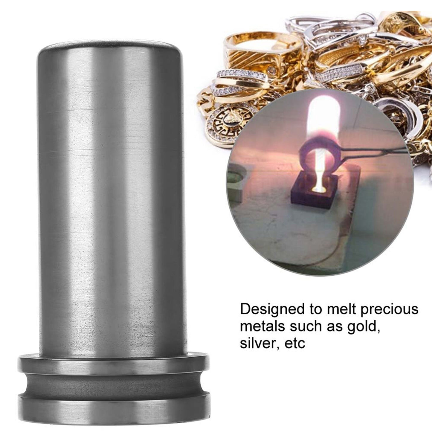 new 1kg Graphite Crucible Metal Melting Gold Silver Scrap Furnace Casting Mould HGF koeek - KOEEK