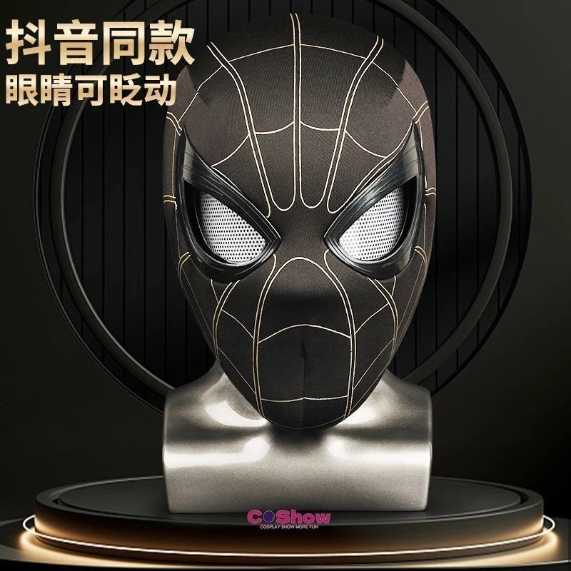 Spider Man No Way Home Black Cos Helmet Mask Moving Arachno Chin Control Eyes 07FC0E-D4 - KOEEK
