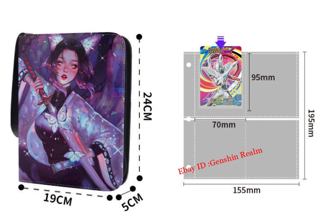 Anime Demon Slayer Kochou Shinobu Swimwear Zipper Card Storage Book Pack Gift 07FC0E-D4 - KOEEK