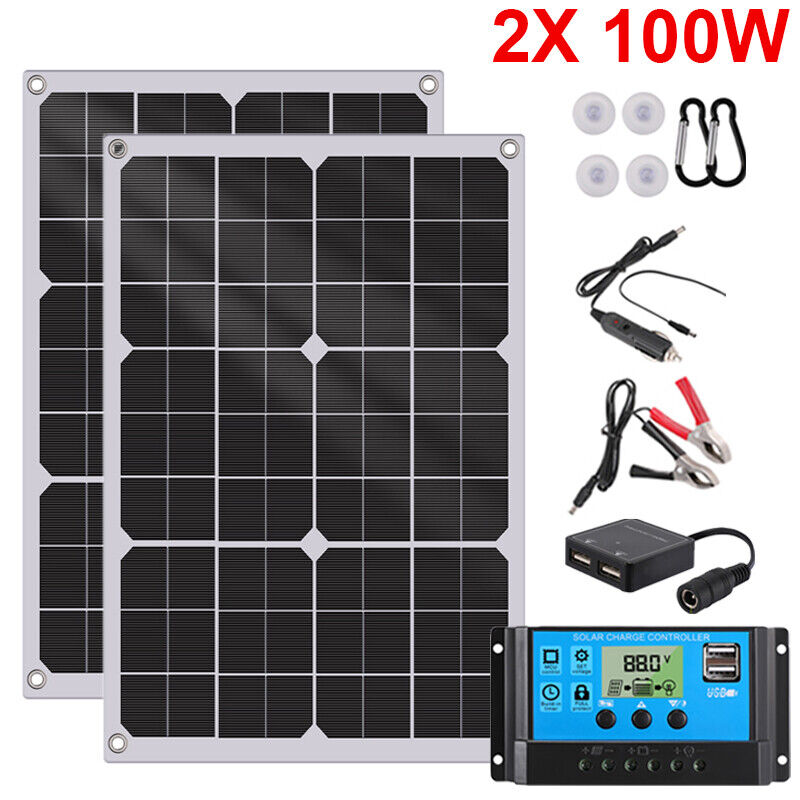 ny 4000W 400W Watt Fleksibelt Solpanel 12V Mono Home RV Rooftop Camping Off-Grid