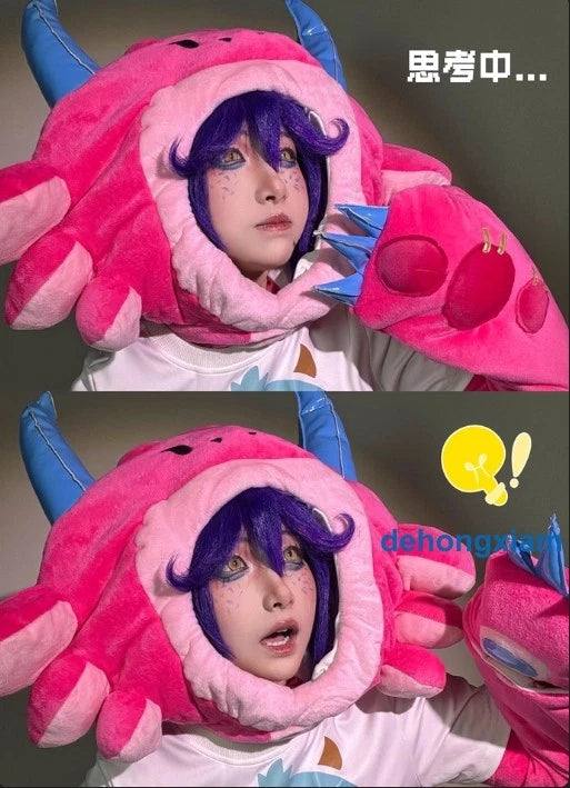 LOL League of Legends Neeko Cosplay Costume Outfit Headgear Tail Halloween Gifts 07FC0E-D4 - KOEEK