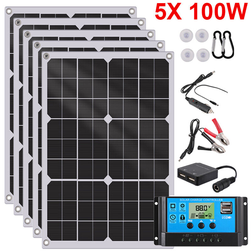 ny 100W 400W 800W 1000W Watt 12v Monokrystallinsk solcellepanel 12BB celle for hjemmebobil