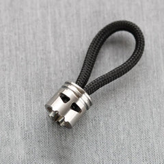 EDC Titanium Piston Skull Knife Bead Key Parachute Cord DIY Pendant Lanyard 07FC0E-D4 - KOEEK