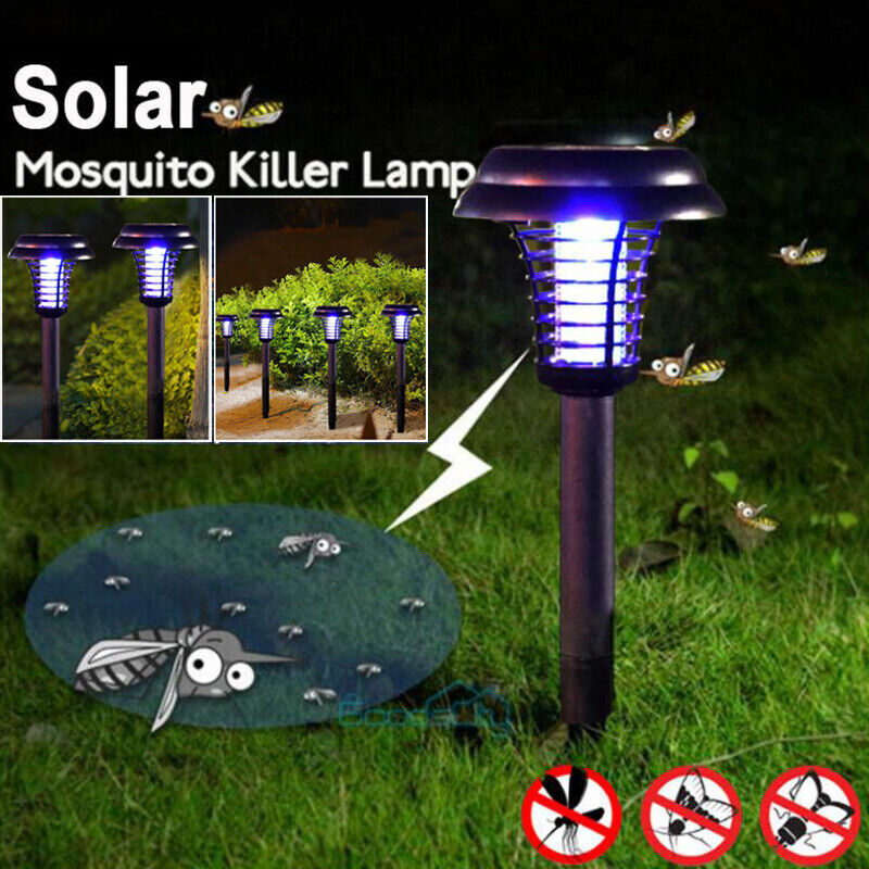 ny Lampara Mata De Insectos Moscas Mosquitos Solares Exterminador Para Exterior