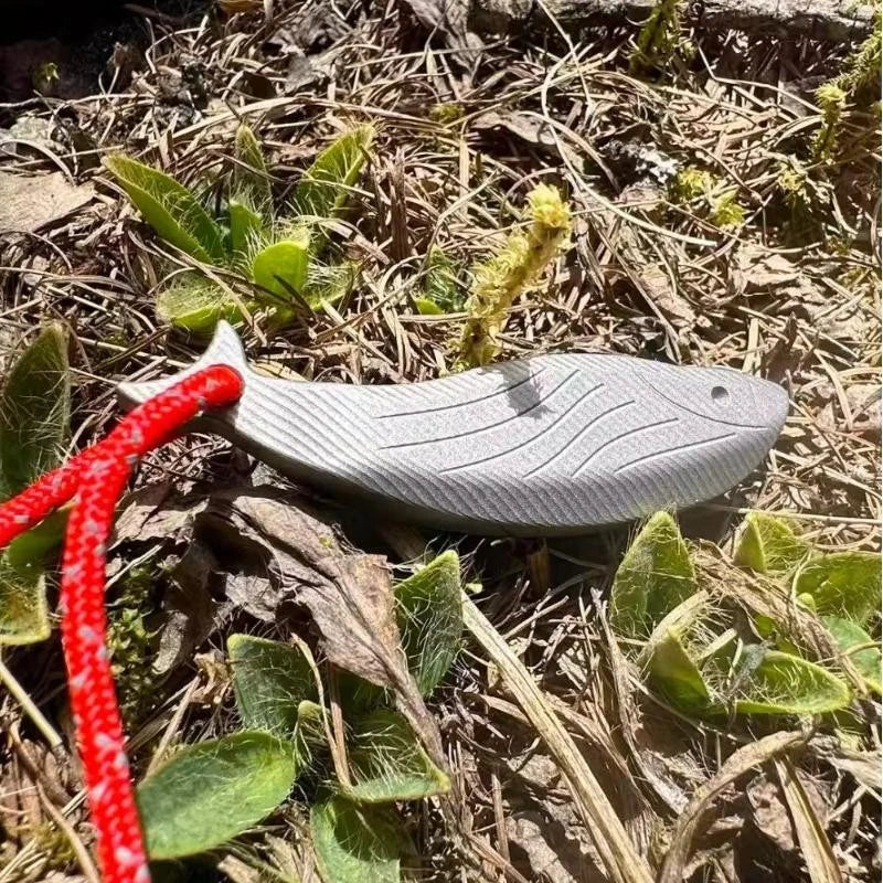 Titanium Safety Whistle Emergency Survival Whistle Necklace Outdoor Travel EDC 07FC0E-D4 - KOEEK